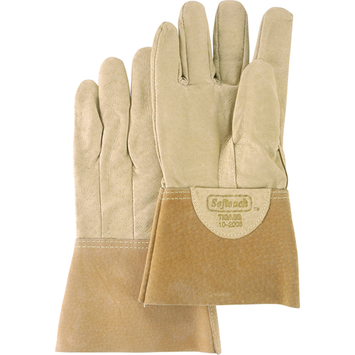 Softouch Welding Gloves, Pigskin Leather, Size Medium NTL Industrial