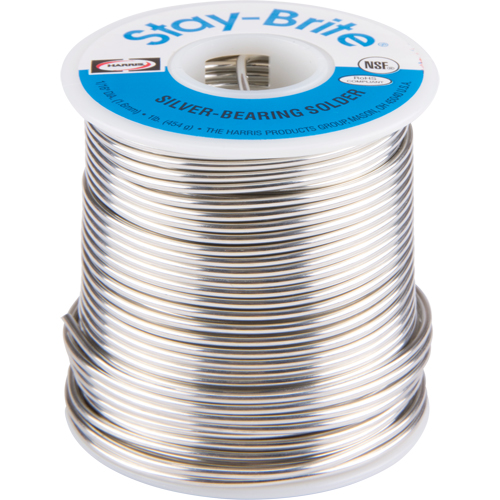 Stay-Brite&reg; Solders, Lead-Free, 96% Tin 4% Silver, Solid Core, 0.0625" Dia. NTL Industrial