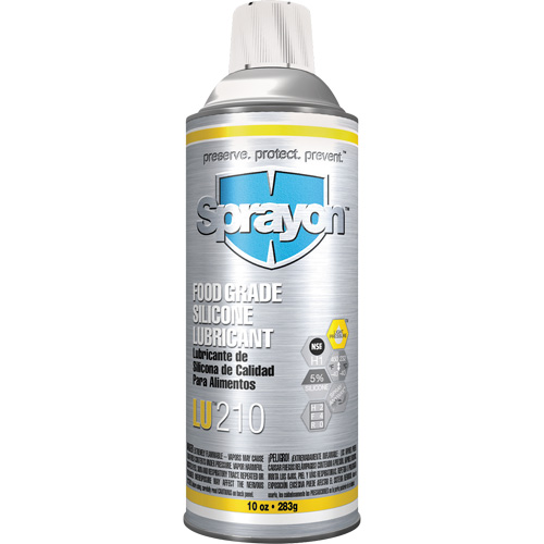 Lubrifiant &agrave; la silicone de cat&eacute;gorie alimentaire LU210, Canette a&eacute;rosol NTL Industrial
