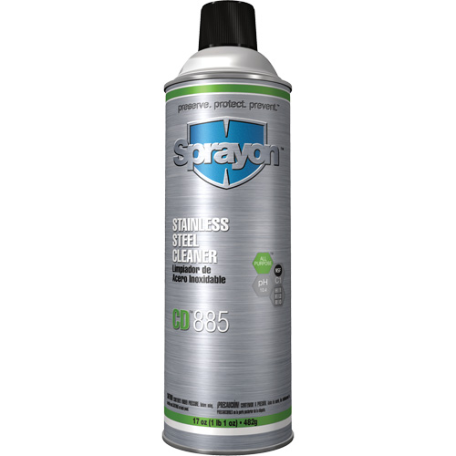 Nettoyant pour acier inoxydable CD885, 20 oz, Canette a&eacute;rosol NTL Industrial