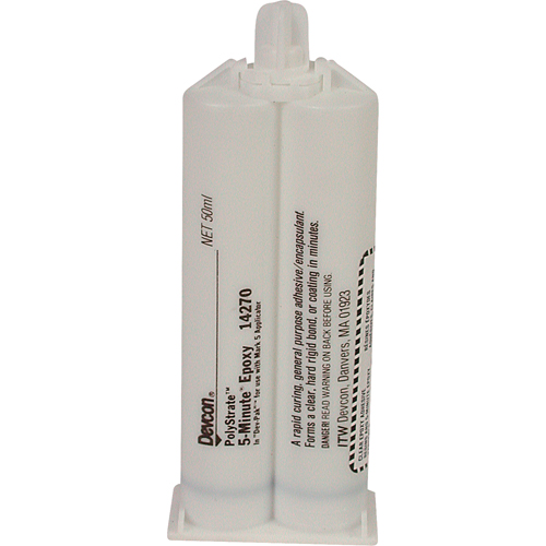 5-Minute Adhesive, 50 ml, Dual Cartridge, Two-Part, Clear NTL Industrial