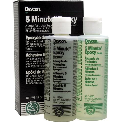 5-Minute Adhesive, 444 ml, Bottle, Two-Part, Clear NTL Industrial