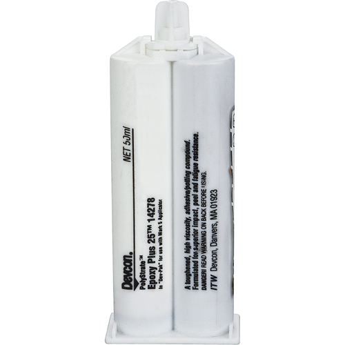 Colle &eacute;poxyde Plus 25, Deux composants, Cartouche double, 50 ml, Gris NTL Industrial