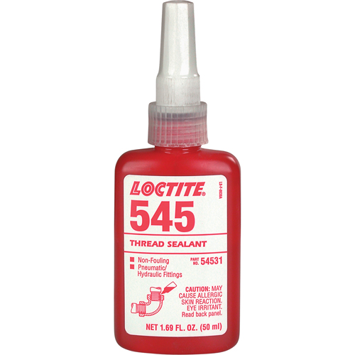 Thread Sealant 545 Hydraulic/Pneumatic Sealant, Bottle, 50 ml, -54° C - 149° C/-65° F - 300° F NTL Industrial