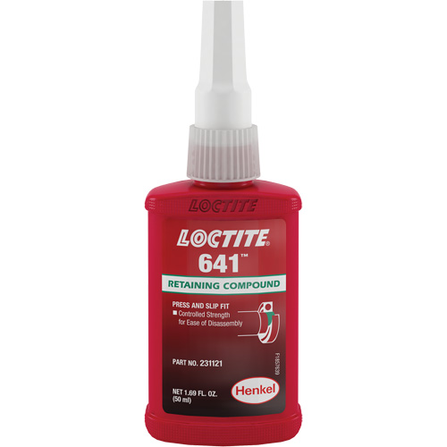 Retaining Compound 641 Controlled Strength, 50 ml, Bottle, Yellow NTL Industrial