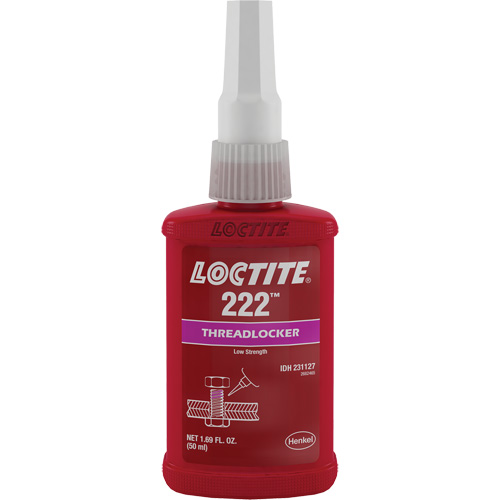 Adh&eacute;sif frein-filet 222, Mauve, Basse, 50 ml, Bouteille NTL Industrial