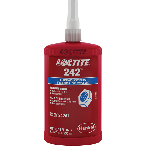 Threadlocker 242 , Blue, Medium, 250 ml, Bottle NTL Industrial