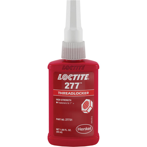 Threadlocker 277 Large Threads, Red, High, 50 ml, Bottle NTL Industrial