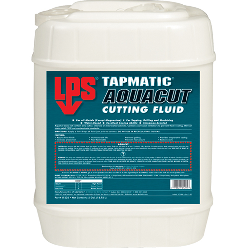 Tapmatic&reg; AquaCut Cutting Fluids, 5 gal. NTL Industrial