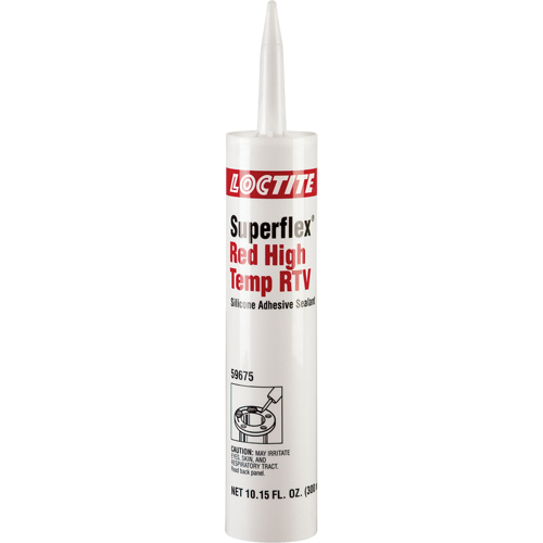 Scellant adh&eacute;sif haute temp&eacute;rature &agrave; base de silicone Superflex RTV, Cartouche, Rouge NTL Industrial