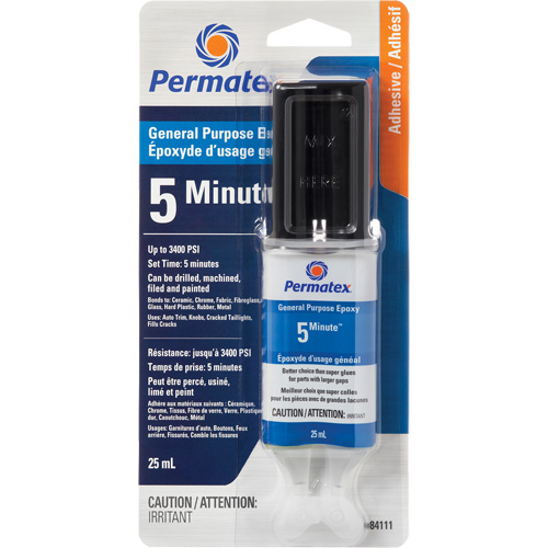 &eacute;poxy  5 minutes  &agrave; usage g&eacute;n&eacute;ral PermaPoxy, 29,5 ml, &eacute;poxyde, Deux composants, Transparent NTL Industrial