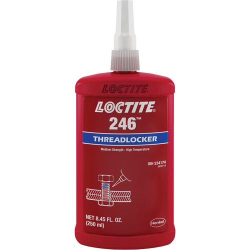 Threadlocker 246 High Temperature, Blue, Medium, 250 ml, Bottle NTL Industrial