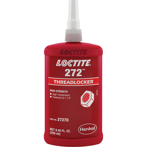 Threadlocker 272 High Temperature, Red, High, 250 ml, Bottle NTL Industrial