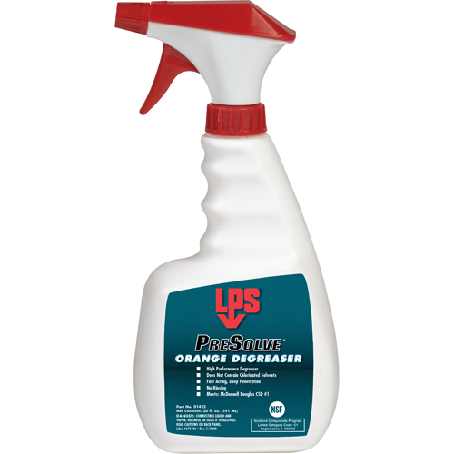 D&eacute;graissant orange PreSolve, Bouteille &agrave; g&acirc;chette NTL Industrial