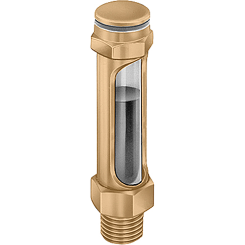 Brass Liquid Level Gauges - Straight, Threaded, 14-1/4" L, 225°F (107.22° C) NTL Industrial