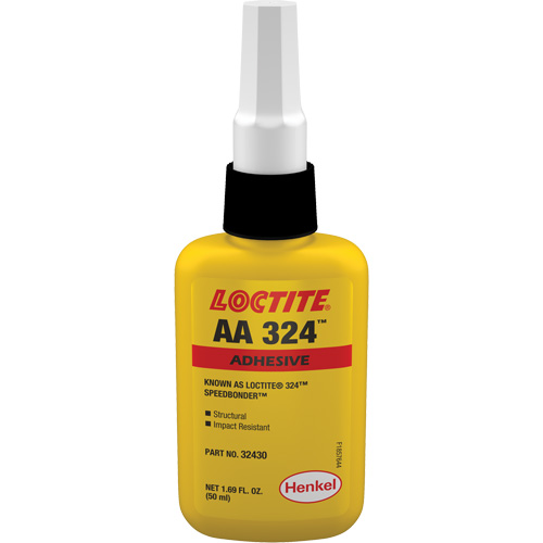 Adh&eacute;sif acrylique structurel 324 Speedbonder, Deux composants, 50 ml, Bouteille, Jaune NTL Industrial