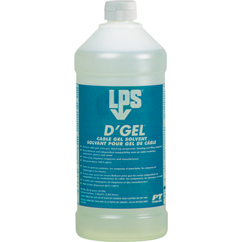 Solvant de gel D'Gel pour c&acirc;bles, 32 oz, Bouteille NTL Industrial