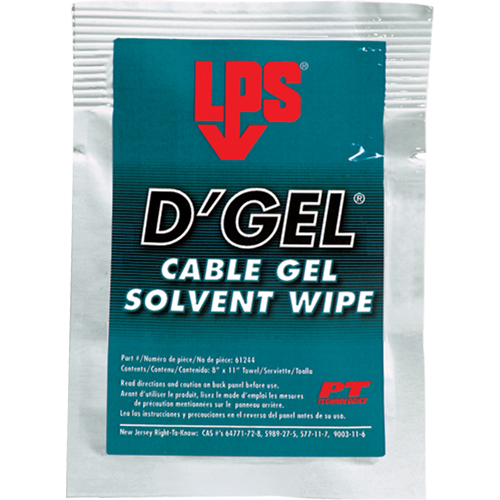Solvant de gel D'Gel pour c&acirc;bles, Sachets NTL Industrial