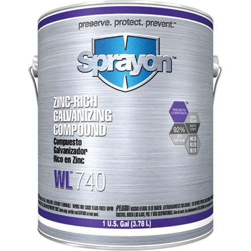 WL740 Zinc-Rich Galvanizing Compound, Gallon NTL Industrial