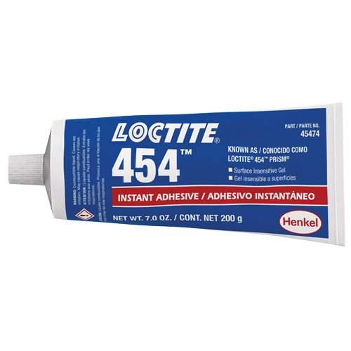 Gel de fixation insensible &agrave; la surface 454, Transparent, Tube, 200 g NTL Industrial