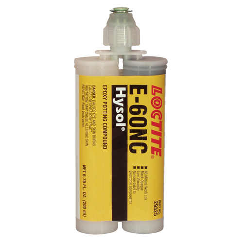 E-60NC Electrically Non-Corrosive Structural Adhesives, 200 ml, Dual Cartridge, Two-Part, Black NTL Industrial