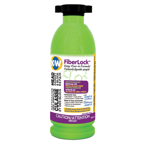 Fiberlock Head Gasket & Block Repair Fluid, Bottle, Beige NTL Industrial