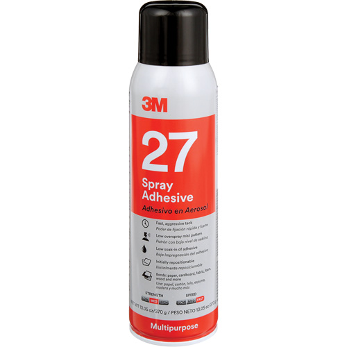 27 Multi-Purpose Spray Adhesive, Clear, Aerosol Can NTL Industrial