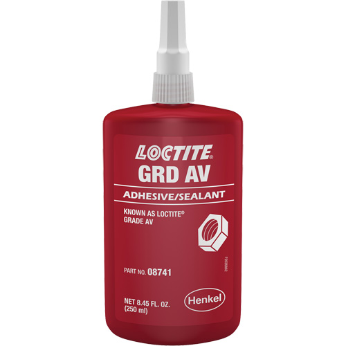 Letter Grade AV Threadlocker, Red, High, 250 ml, Bottle NTL Industrial