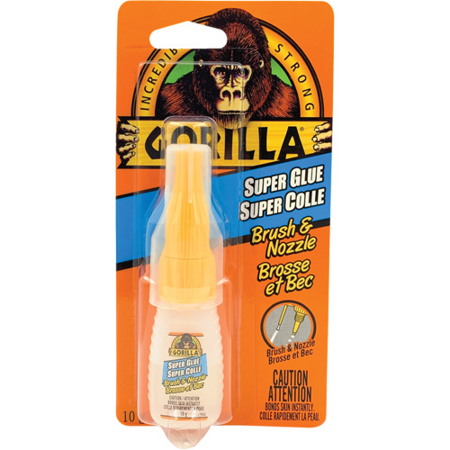 Colle cyanoacrylate avec embout et brosse, 10 g, Bouteille, Transparent NTL Industrial