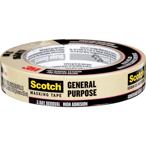 Ruban-cache &agrave; usage g&eacute;n&eacute;ral 2020 Scotch 2020, 24 mm (1") x 55 m (180'), Havane NTL Industrial
