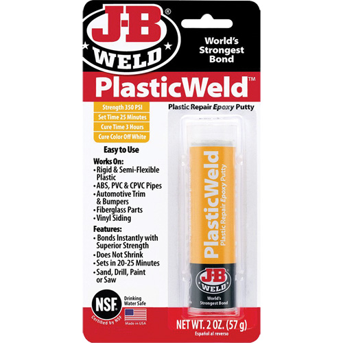 PlasticWeld Epoxy, 2 oz., Stick, Off-White NTL Industrial