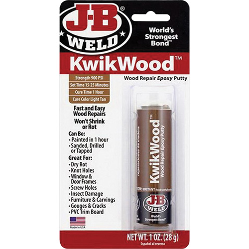 KwikWood Epoxy, 2 oz., Stick, Tan NTL Industrial