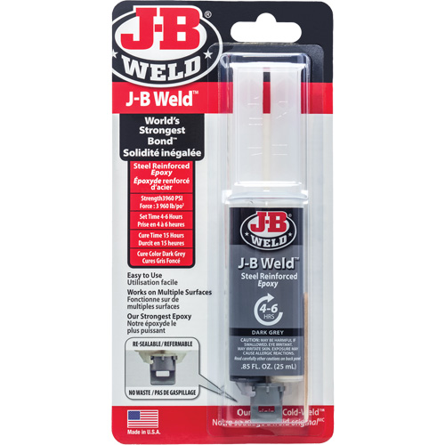 Adhesive, 25 ml, Syringe, Two-Part, Grey NTL Industrial