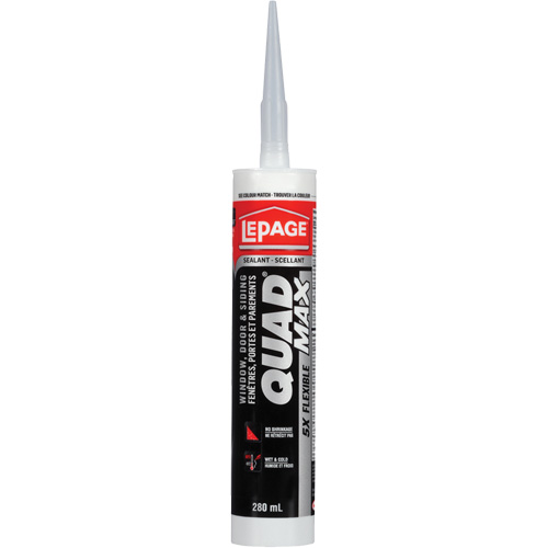 Quad&reg; Max Siding & Window Sealant, 280 ml, Tube, Off-White NTL Industrial