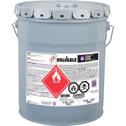 Ac&eacute;tone liquide, 18,9 L NTL Industrial