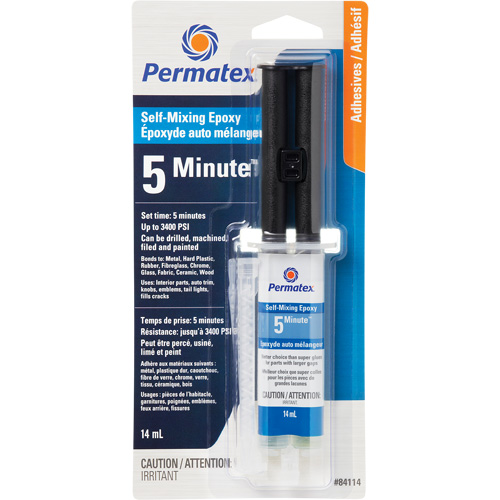 General Purpose Epoxy, 14 ml, Syringe, Two-Part, Clear NTL Industrial