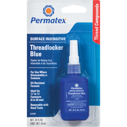 Surface Insensitive Threadlocker, Blue, High, 10 ml, Bottle NTL Industrial