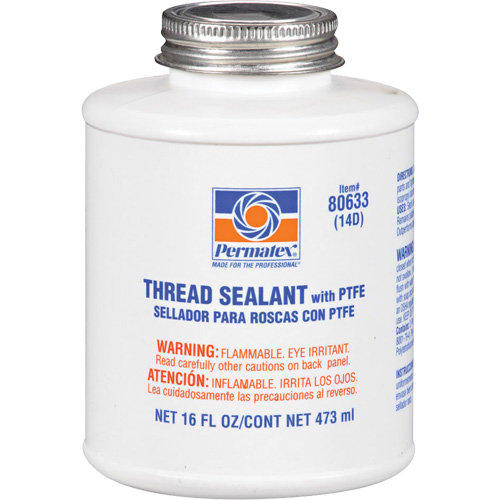 Scellant pour filetage avec PTFE, Canette &agrave; dessus brosse, 473 ml, -54° C - 149° C/-65° F - 300° F NTL Industrial