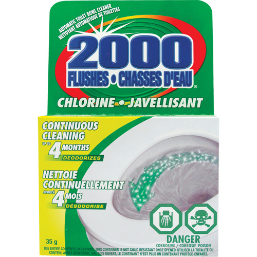 2000 Flushes&reg; Bleach Toilet Bowl Cleaner, 35 g, Tablet NTL Industrial