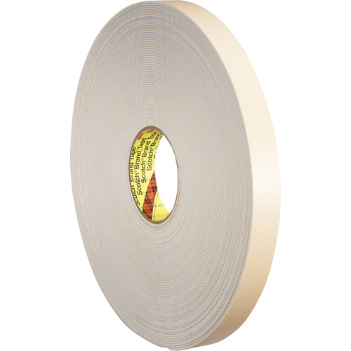 Ruban double face en mousse, 66 m (216') lo x 25,4 mm (1") la, 31 mils, Poly&eacute;thyl&egrave;ne NTL Industrial