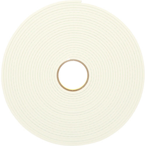 Double-Coated Urethane Foam Tape, 16.5 m (54') L x 12.7 mm (1/2") W, 25 mils, Urethane NTL Industrial