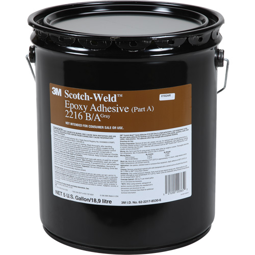 Scotch-Weld Adhesive, 5 gal., Pail, Two-Part, Grey NTL Industrial