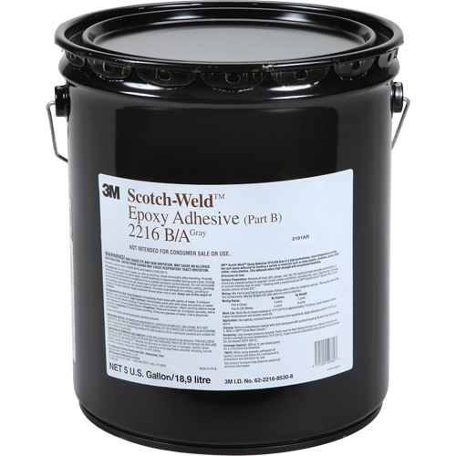 Scotch-Weld Adhesive, 5 gal., Pail, Two-Part, Grey NTL Industrial