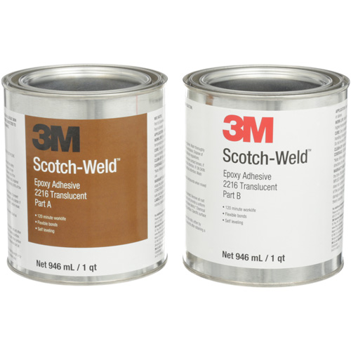 Scotch-Weld Adhesive, 32 fl. oz., Kit, Two-Part, Translucent NTL Industrial