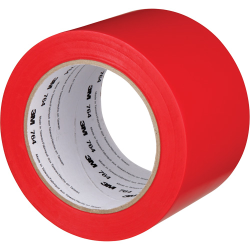 764 General-Purpose Vinyl Tape, 76 mm (3") W x 32.9 m (108') L, 5 mils, Red NTL Industrial
