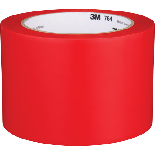764 General-Purpose Vinyl Tape, 76 mm (3") W x 32.9 m (108') L, 5 mils, Red NTL Industrial