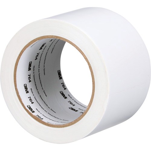 Ruban en vinyle pour travaux g&eacute;n&eacute;raux 764, 76 mm (3") la x 32,9 m (108') lo, 5 mils, Blanc NTL Industrial