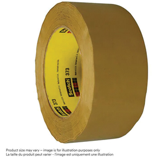 Scotch&reg; Box Sealing Tape 373, Hot Melt Adhesive, 2.5 mils, 72 mm (3") x 50 m (164') NTL Industrial