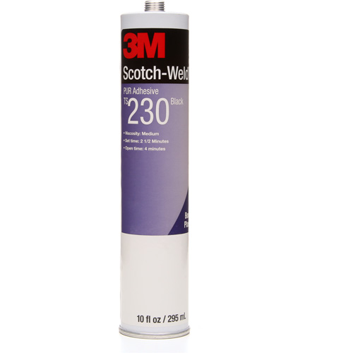 Scotch-Weld PUR Adhesive, 10 oz., Cartridge, Black NTL Industrial