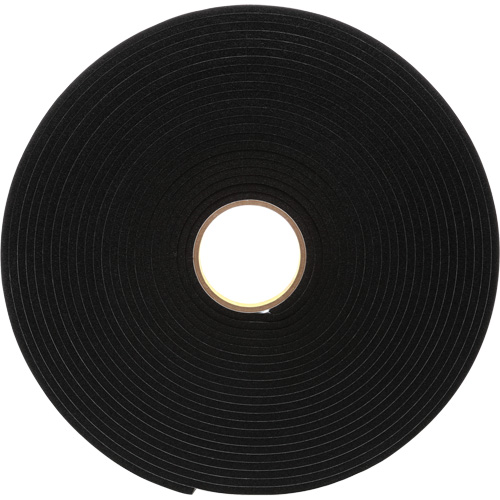 4504 Vinyl Foam Tape, 25.4 mm (1") W x 16.5 m (54') L, 250 mils, Black NTL Industrial